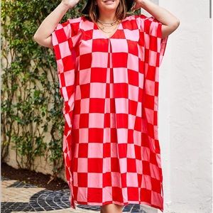 NWT Checkerboard Caftan